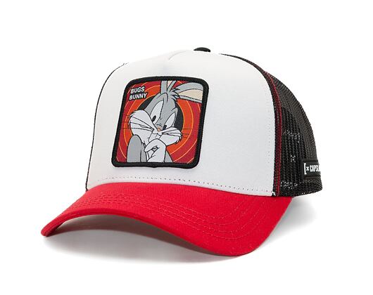 Kšiltovka Capslab Looney Tunes Trucker - Bugs Bunny - White / Red