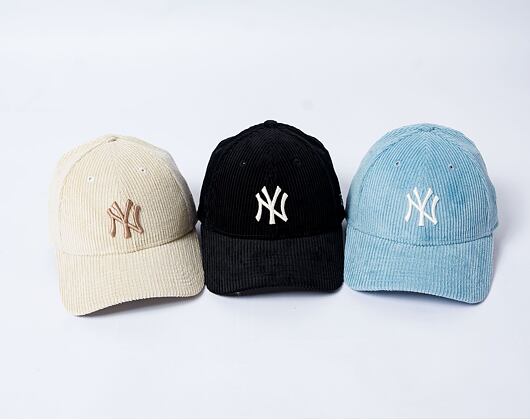 Dámská kšiltovka New Era - 9FORTY Cord - NY Yankees - Pastel Blue / Off White