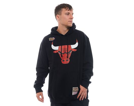 Mikina Mitchell & Ness NBA Team Logo Hoody Chicago Bulls Black