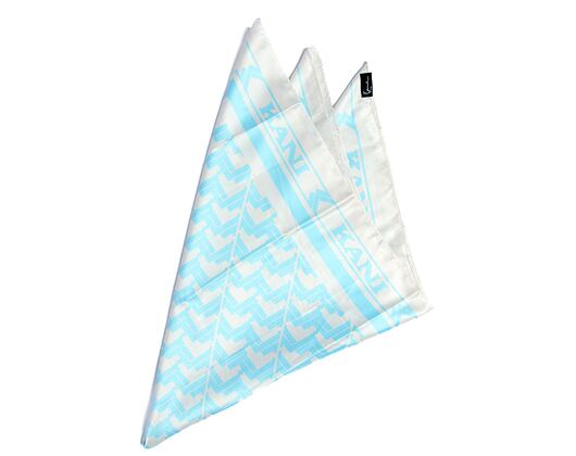 Šátek Karl Kani OG AOP Satin Scarf sand/light blue