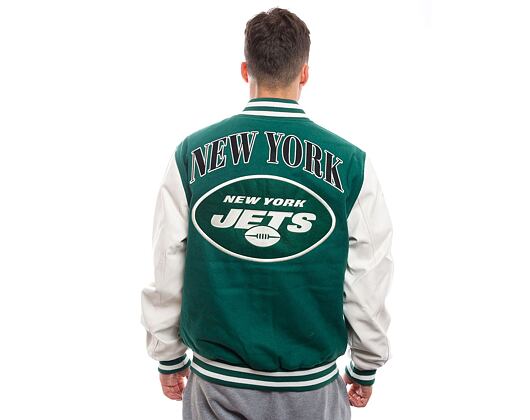 Bunda New Era - Patch Varsity - NY Jets - Green / Off White