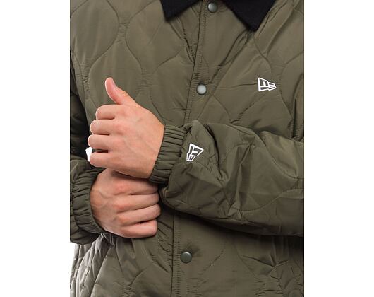 Bunda New Era - Quilted Coaches Jacket - New Olive / White