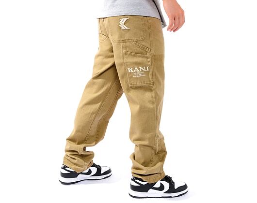 Kalhoty Karl Kani OG Washed Carpenter Pants dark sand