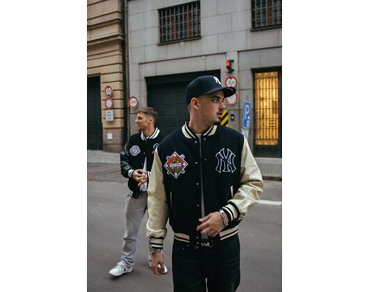 Bunda New Era - Patch Varsity Jacket - NY Yankees - Navy / Cream