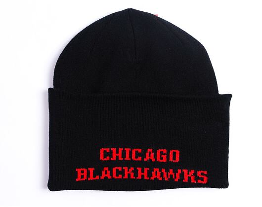 Zimní kukla Mitchell & Ness - Tailgate Balaclava Knit - Chicago Blackhawks - Black