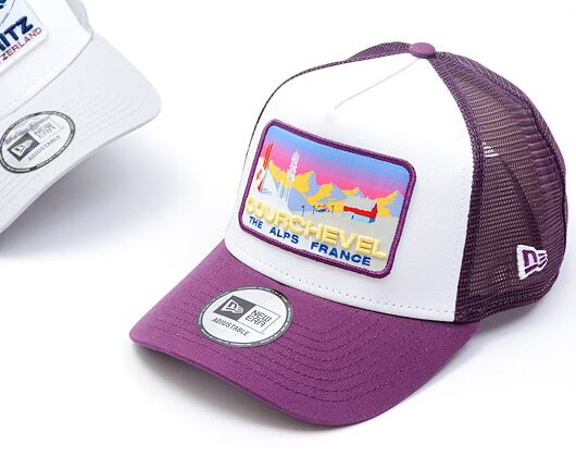 Kšiltovka New Era - 9FORTY A-Frame Trucker Ski Patch - Purple / White