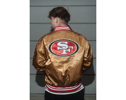 Bunda New Era - NFL Satin Bomber - San Francisco 49ers - BRZ / Scarlet