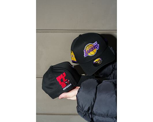 Kšiltovka New Era - NBA Side Patch 9FORTY A-Frame - LA Lakers - Black