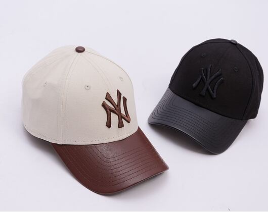 Dámská Kšiltovka New Era - MLB PU Visor 9FORTY - NY Yankees - Stone / Brown