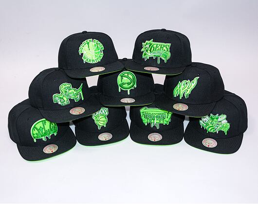 Kšiltovka Mitchell & Ness SLIME DRIP SNAPBACK HWC Miami Heat Black