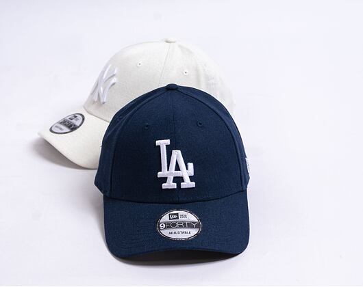 Kšiltovka New Era 9FORTY MLB Linen Los Angeles Dodgers - Navy / White