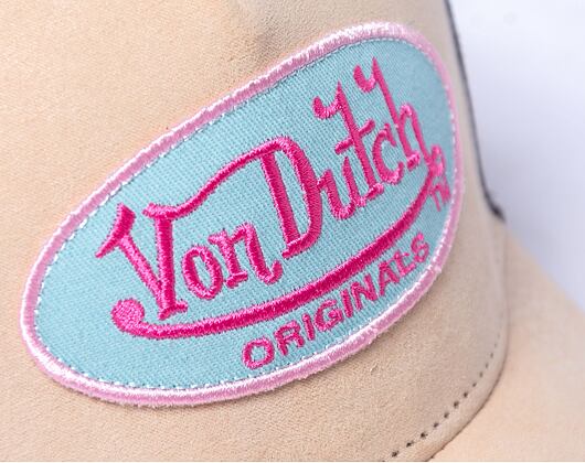 Kšiltovka Von Dutch Trucker Boston - Suede - Beige/Black