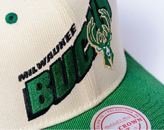 Kšiltovka NBA Retro Type Pro Snapback Milwaukee Bucks Off White