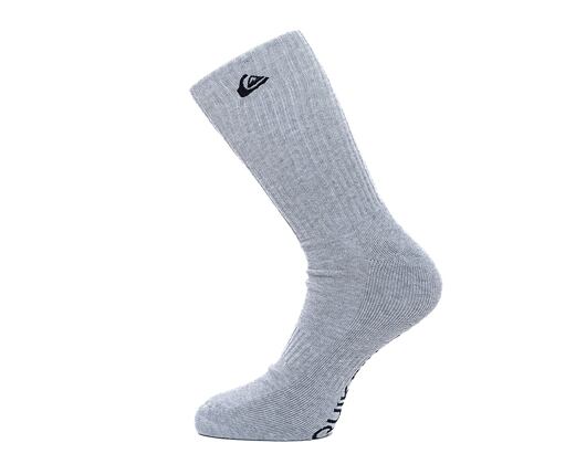 Balení dvou párů ponožek Quiksilver Basic Crew Socks White/Grey