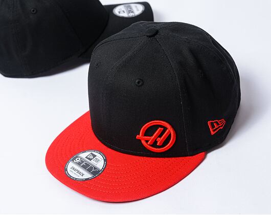 Kšiltovka New Era - 9FIFTY HAAS F1 - Black / Scarlet