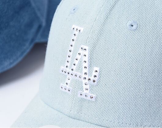 Dámská kšiltovka New Era - 9FORTY Diamante Denim - LA Dodgers - Sky Blue