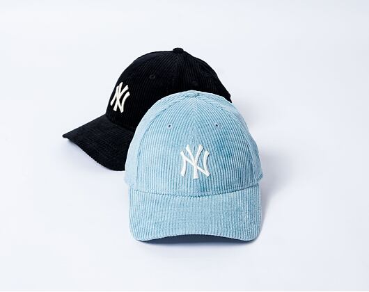 Dámská kšiltovka New Era - 9FORTY Cord - NY Yankees - Pastel Blue / Off White