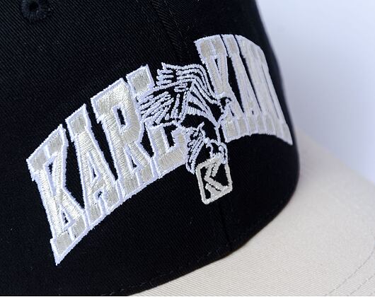 Kšiltovka Karl Kani OG Eagle Embro Cap black/light sand