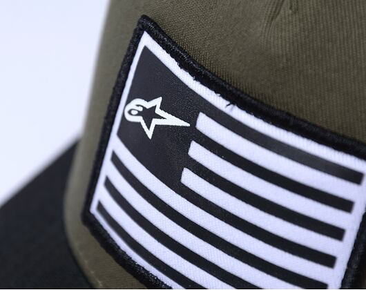 Kšiltovka Alpinestars - Flag Snapback - Military/Black