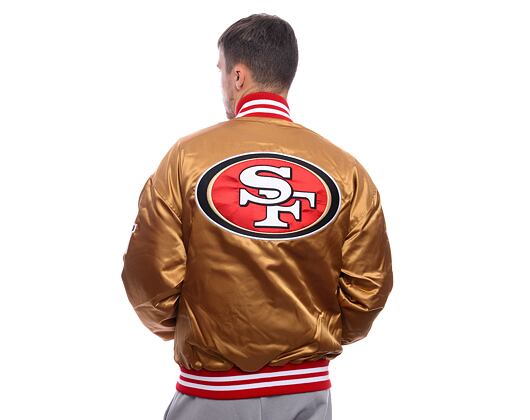 Bunda New Era - NFL Satin Bomber - San Francisco 49ers - BRZ / Scarlet