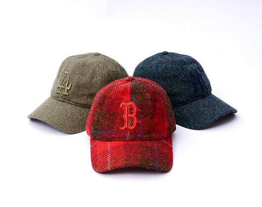 Kšiltovka New Era - 9TWENTY MLB Harris Tweed - Boston Red Sox - Red