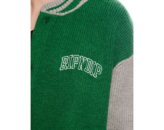 Svetr Rip N Dip - Team Spirit Varsity Cardigan  (Green/Grey)