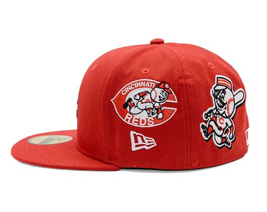 Kšiltovka New Era - MLB Image Drop - All Over Print 59FIFTY - Cincinnati Reds - Scarlet