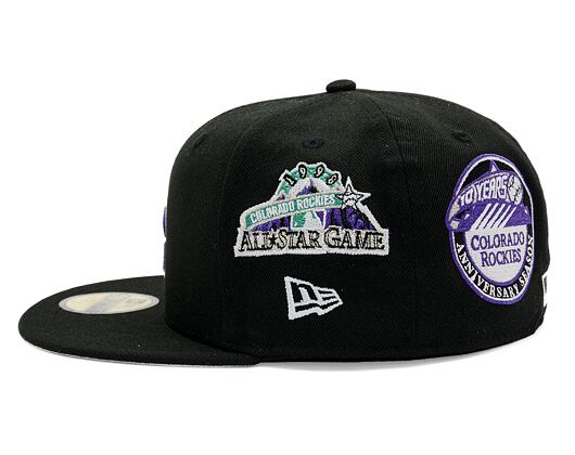 Kšiltovka New Era - MLB Image Drop - All Over Print 59FIFTY - Colorado Rockies - Black