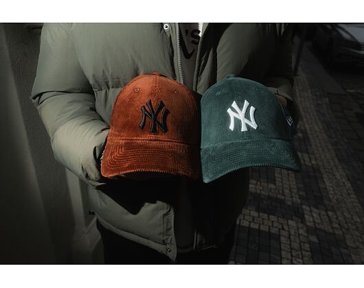 Kšiltovka New Era - 39THIRTY MLB Cord - NY Yankees - Brown / Black