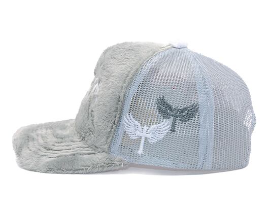 Kšiltovka Reflection Luxury Fuzzy Trucker - Cloud Grey / White