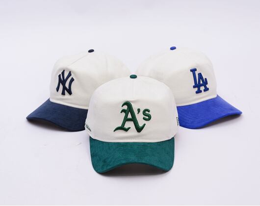 Kšiltovka New Era - MLB Script GOLFER - Oakland Athletics - Cream / Dark Green