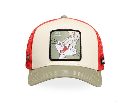 Kšiltovka Capslab - Trucker Looney Tunes - Bugs Bunny - Cream / Red