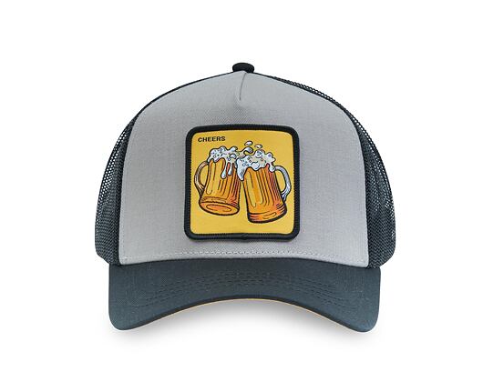 Kšiltovka Capslab - Trucker Beer Cheers - Grey