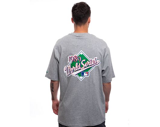 Triko New Era MLB World Series Oversized Tee Oakland Athletics - Heather Grey / White