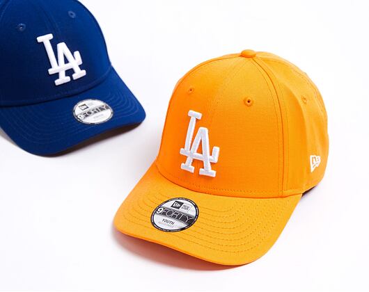 Dětská kšiltovka New Era 9FORTY Kids MLB League Essential Los Angeles Dodgers - Orange / White