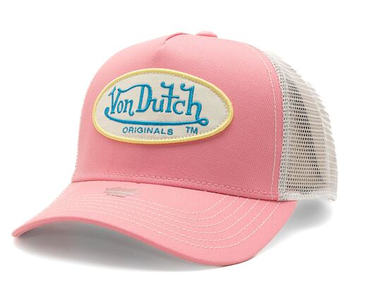 Kšiltovka Von Dutch Trucker Boston - Pink/White