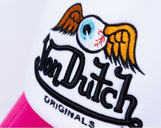 Kšiltovka Von Dutch Trucker Baker - Foam - White/Pink