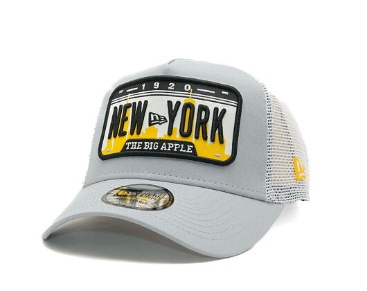 Kšiltovka New Era - 9FORTY Trucker Location Plate - New York - Grey