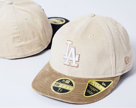 Kšiltovka New Era - 59FIFTY Low Profile Cord - LA Dodgers - New Olive