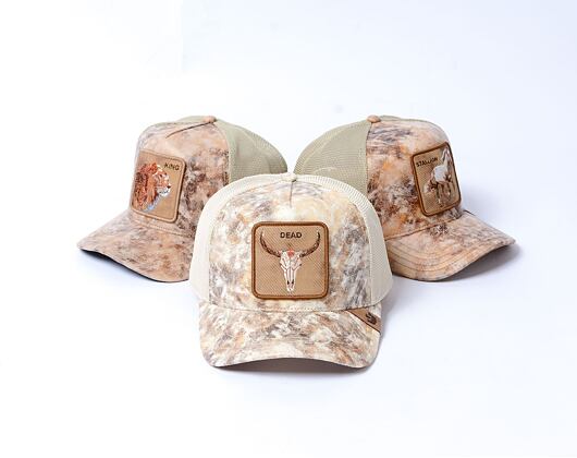 Kšiltovka Goorin Trucker Storm Skull Tan