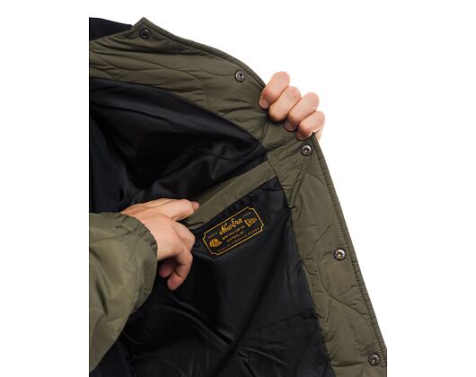 Bunda New Era - Quilted Coaches Jacket - New Olive / White