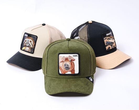 Kšiltovka Goorin Trucker - The Suede Pig - Mos