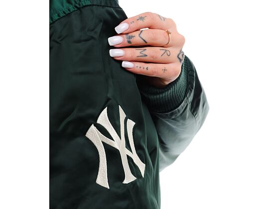 Dámská bunda New Era - Back Print Bomber - NY Yankees - Dark Green / Off White