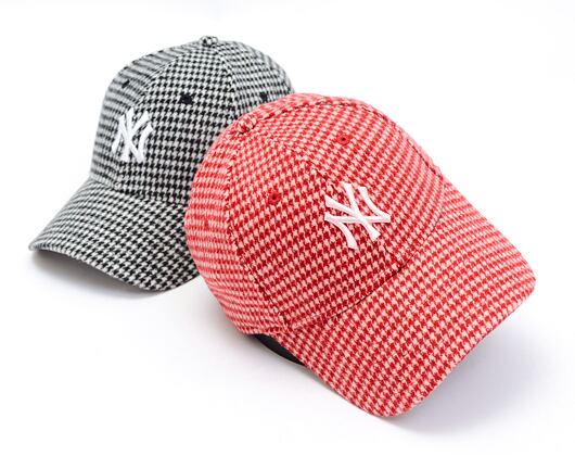 Dámská Kšiltovka New Era - 9FORTY Womens MLB houndstooth - NY Yankees - Pink / Scarlet