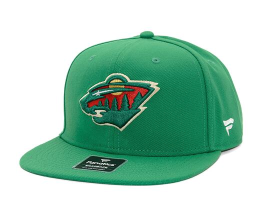 Kšiltovka Fanatics - Minnesota Wild - A/CAP Str Mid Crn Adj Sqv Sbk - Dark Green