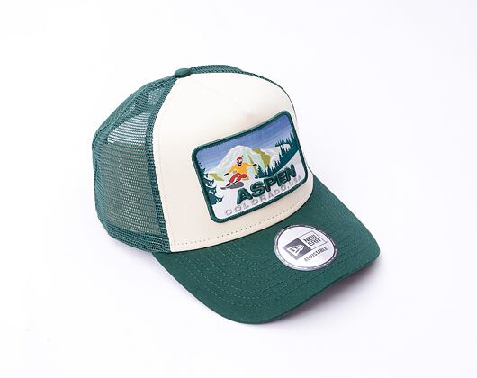 Kšiltovka New Era - 9FORTY A-Frame Trucker Ski Patch - Green / Off White