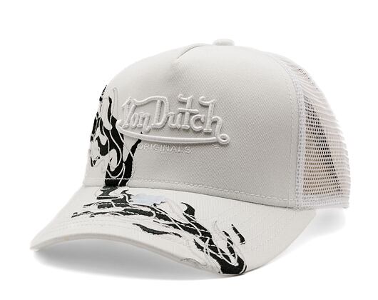 Kšiltovka Von Dutch - Trucker Tribeca - Caps - Cot Twill - White/Black