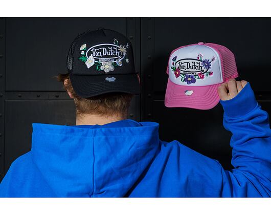 Kšiltovka Von Dutch - Trucker Flora - Caps - Polyester Foam - Pink