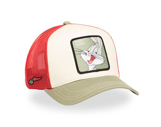 Kšiltovka Capslab - Trucker Looney Tunes - Bugs Bunny - Cream / Red