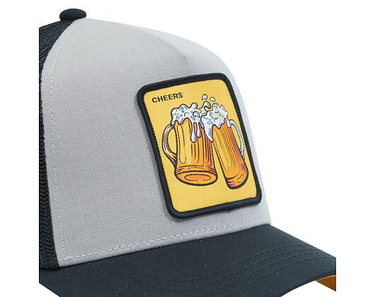 Kšiltovka Capslab - Trucker Beer Cheers - Grey